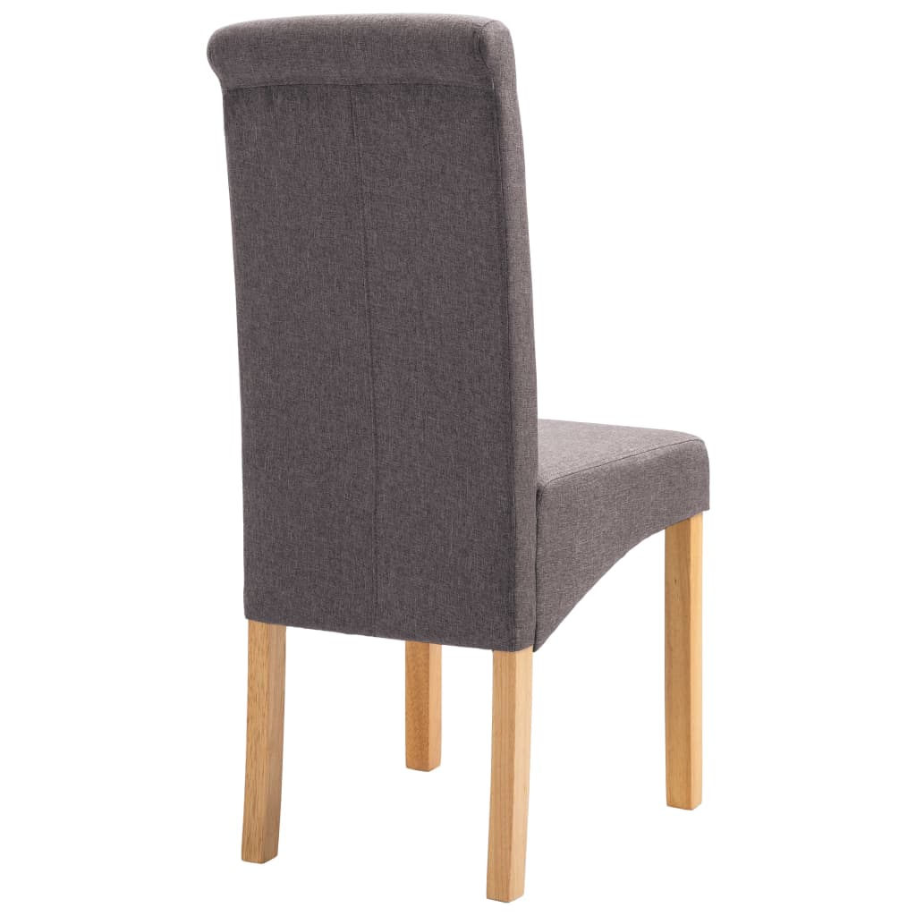 vidaXL Chaises de salle à manger 4 pcs Taupe Tissu
