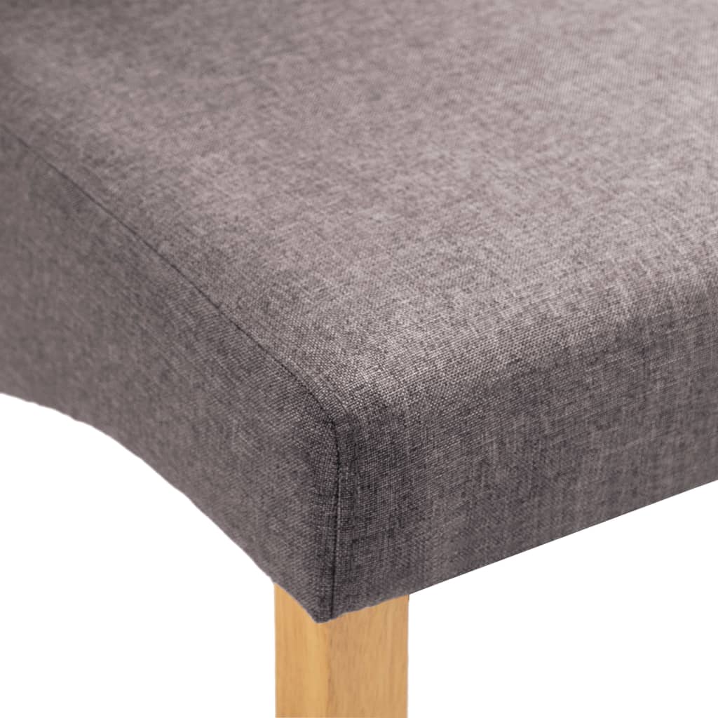 vidaXL Chaises de salle à manger 4 pcs Taupe Tissu