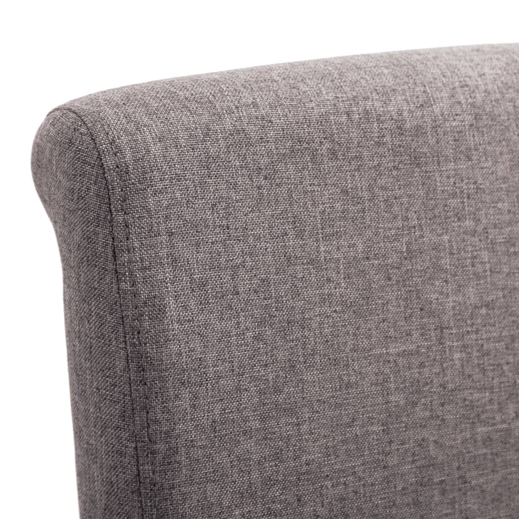vidaXL Chaises de salle à manger 4 pcs Taupe Tissu