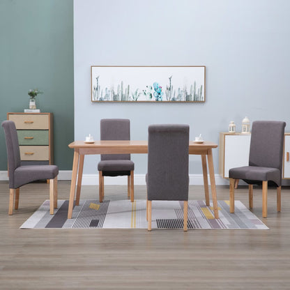 vidaXL Chaises de salle à manger 4 pcs Taupe Tissu