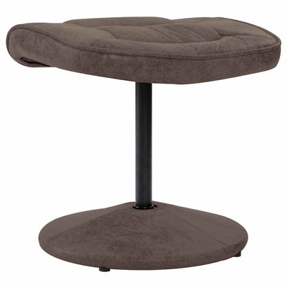 vidaXL TV-Sessel mit Fußhocker Braun Wildleder-Optik
