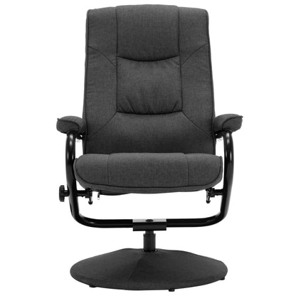vidaXL Relaxsessel mit Fußhocker Dunkelgrau Stoff