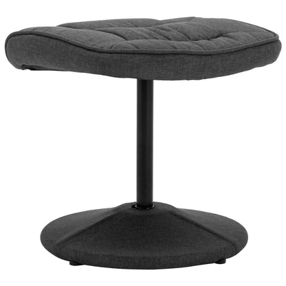 vidaXL Relaxsessel mit Fußhocker Dunkelgrau Stoff