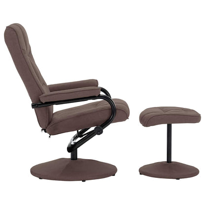 vidaXL Relaxsessel mit Fußhocker Braun Stoff