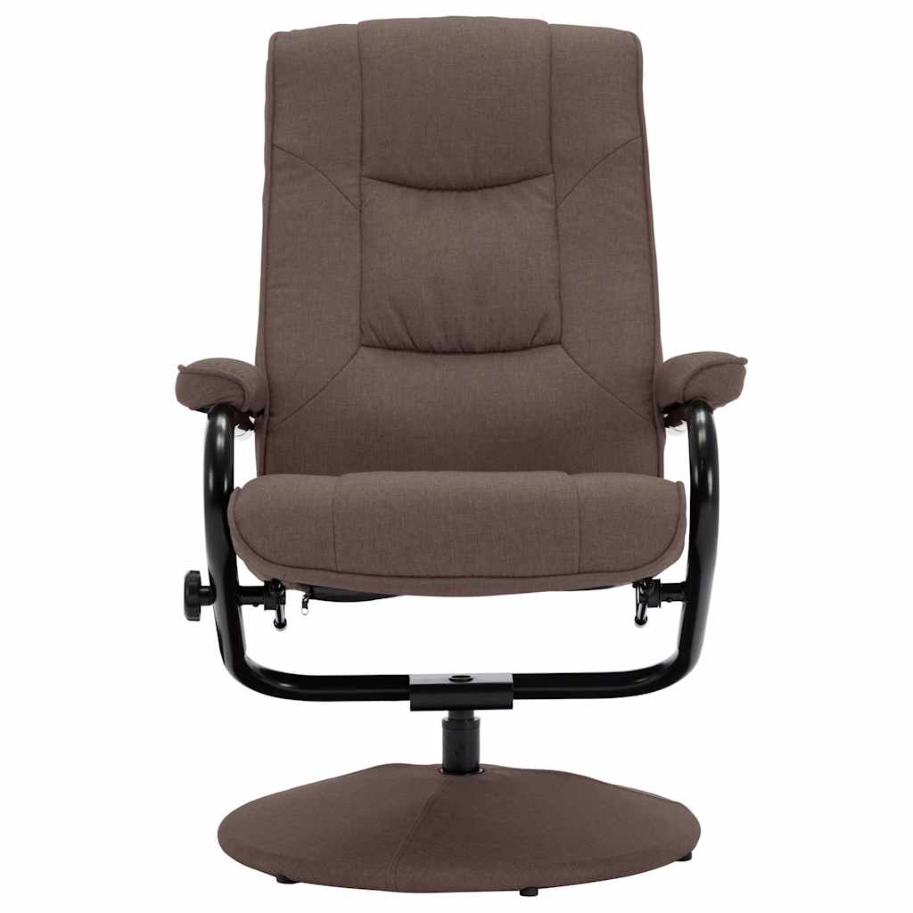 vidaXL Relaxsessel mit Fußhocker Braun Stoff