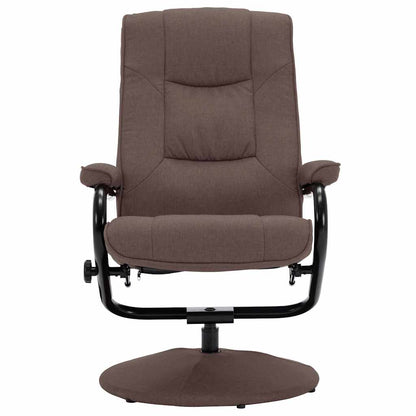 vidaXL Relaxsessel mit Fußhocker Braun Stoff
