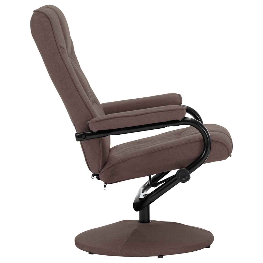 vidaXL Relaxsessel mit Fußhocker Braun Stoff