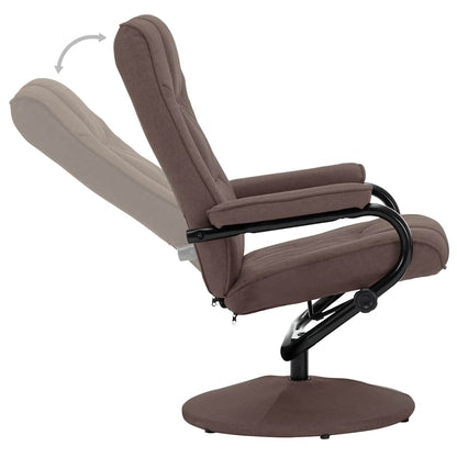 vidaXL Relaxsessel mit Fußhocker Braun Stoff