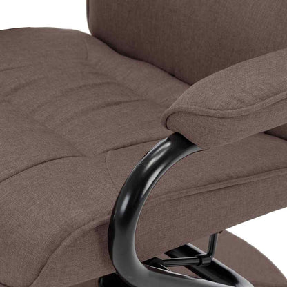 vidaXL Relaxsessel mit Fußhocker Braun Stoff