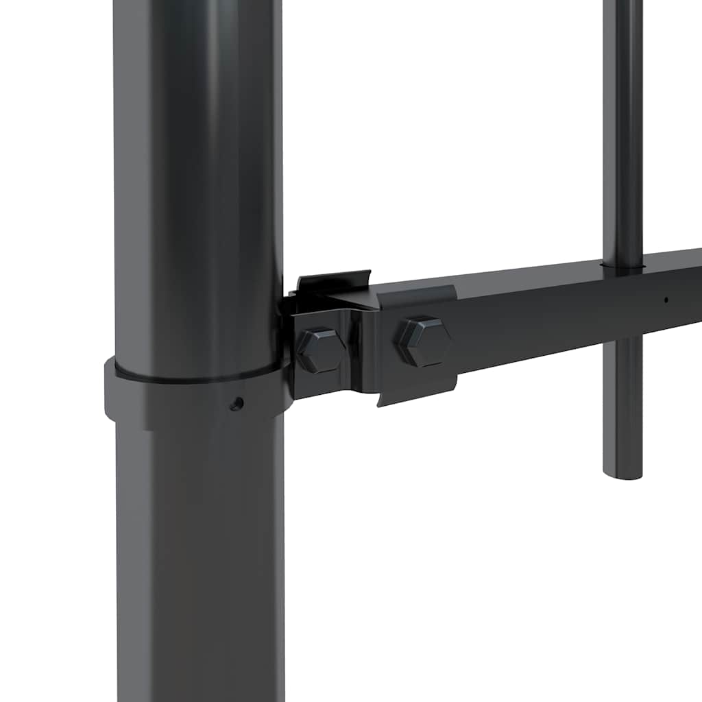 vidaXL Gartenzaun mit Rundbogen Stahl 181 x 100 cm Schwarz