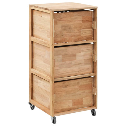 vidaXL Badschrank 41x41x91 cm Massivholz Walnuss