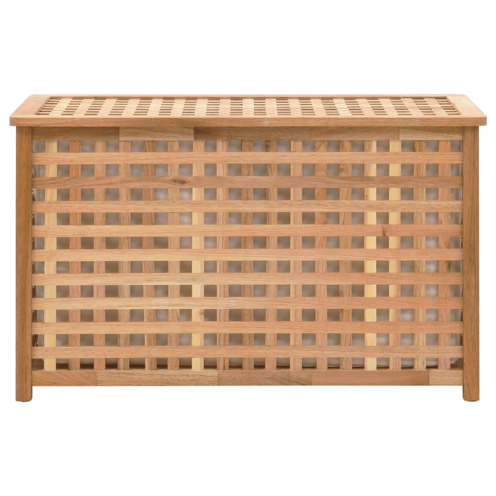 vidaXL Wäschetruhe 77,5×37,5×46,5 cm Walnuss Massivholz