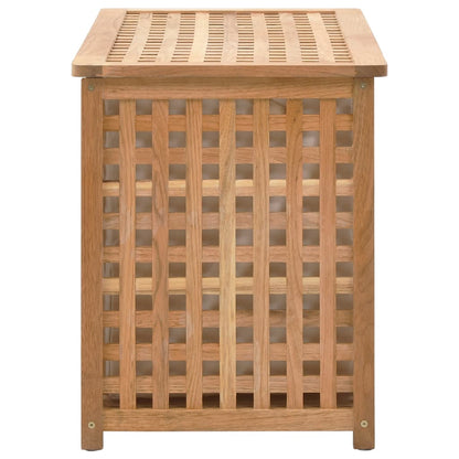 vidaXL Wäschetruhe 77,5×37,5×46,5 cm Walnuss Massivholz