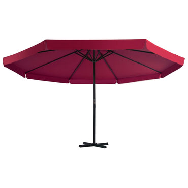 vidaXL Sonnenschirm mit Tragbarem Sonnenschirmständer Rot