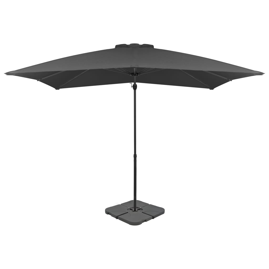 vidaXL Parasol avec support de parasol portable Anthracite