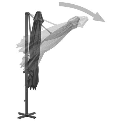 vidaXL Parasol avec support de parasol portable Anthracite