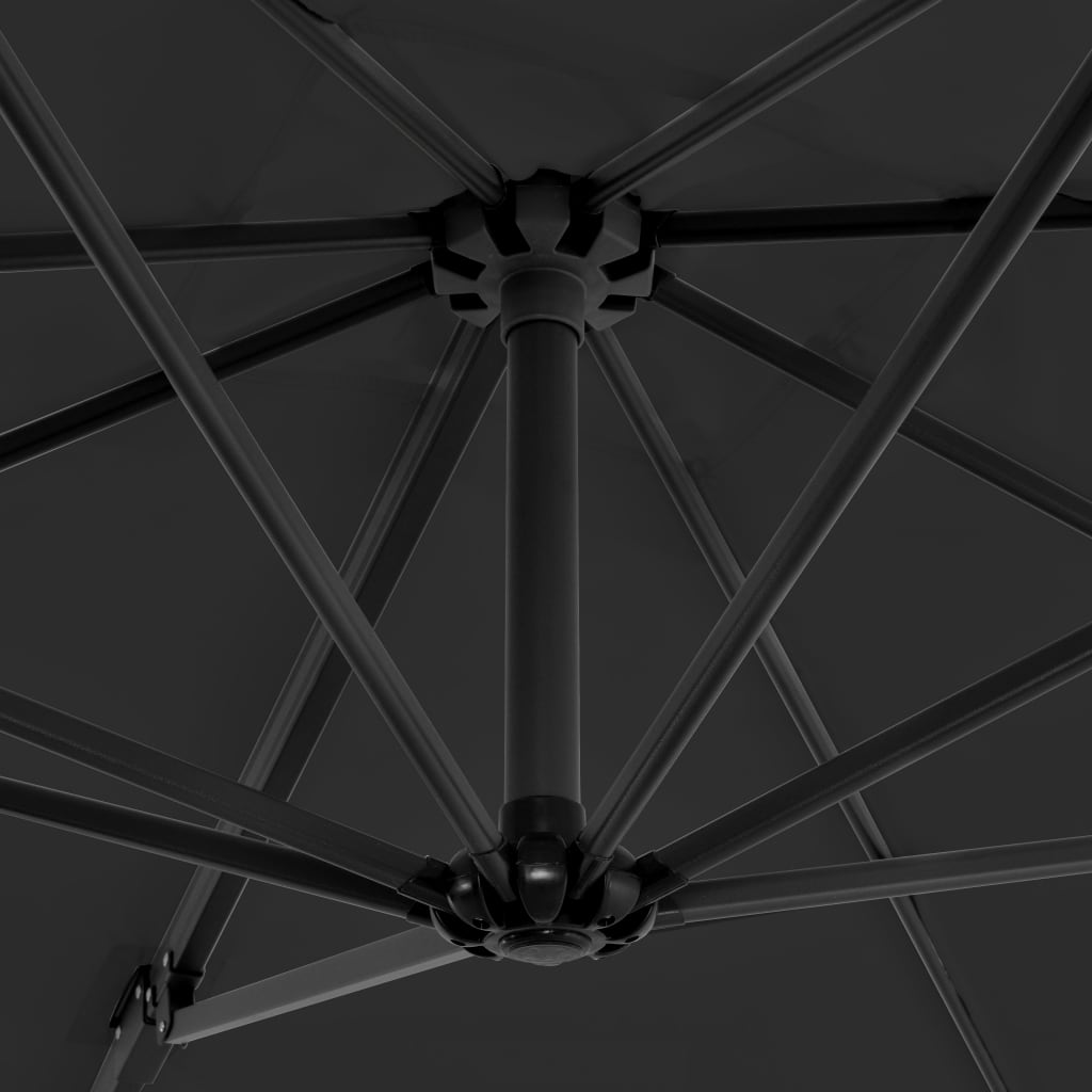 vidaXL Parasol avec support de parasol portable Anthracite