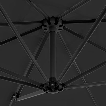 vidaXL Parasol avec support de parasol portable Anthracite