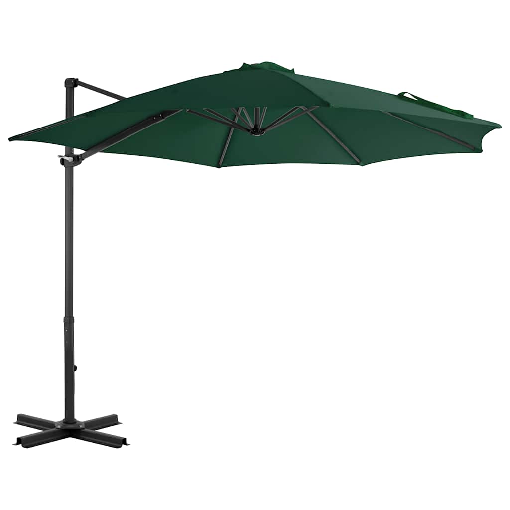 vidaXL Parasol avec support de parasol portable Vert