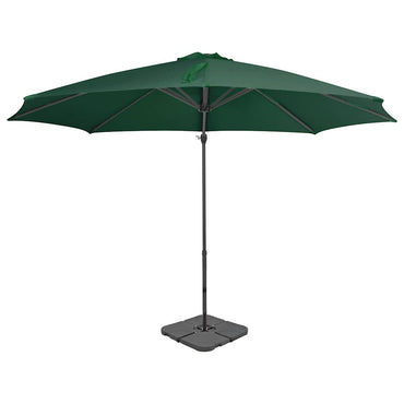 vidaXL Parasol avec support de parasol portable Vert