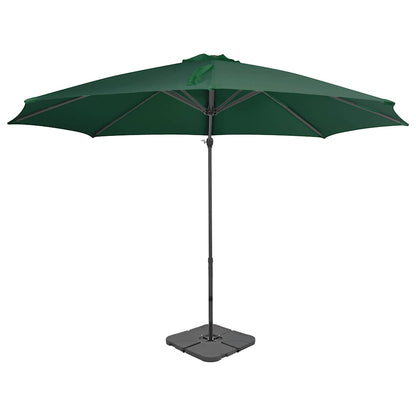vidaXL Parasol avec support de parasol portable Vert