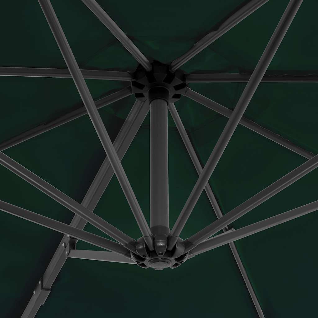 vidaXL Parasol avec support de parasol portable Vert