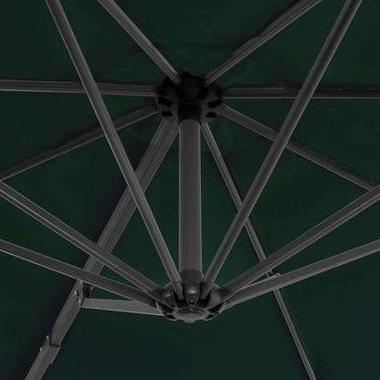 vidaXL Parasol avec support de parasol portable Vert
