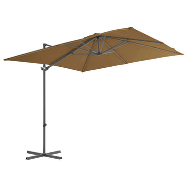 vidaXL Sonnenschirm mit Tragbarem Sonnenschirmständer Taupe