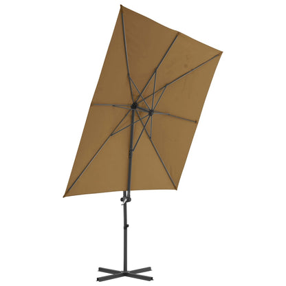 vidaXL Sonnenschirm mit Tragbarem Sonnenschirmständer Taupe