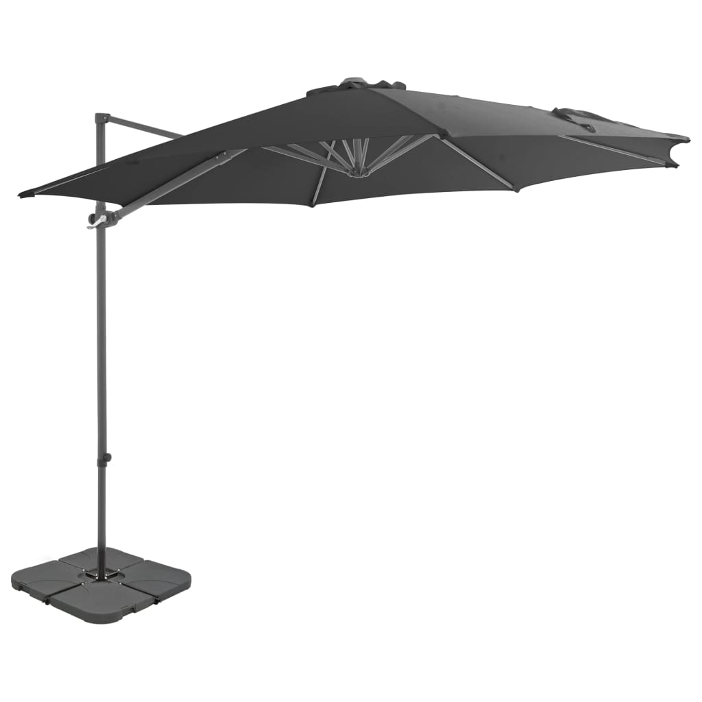 vidaXL Parasol avec support portable anthracite