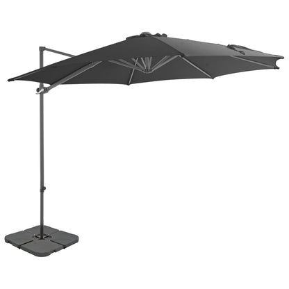 vidaXL Parasol avec support portable anthracite