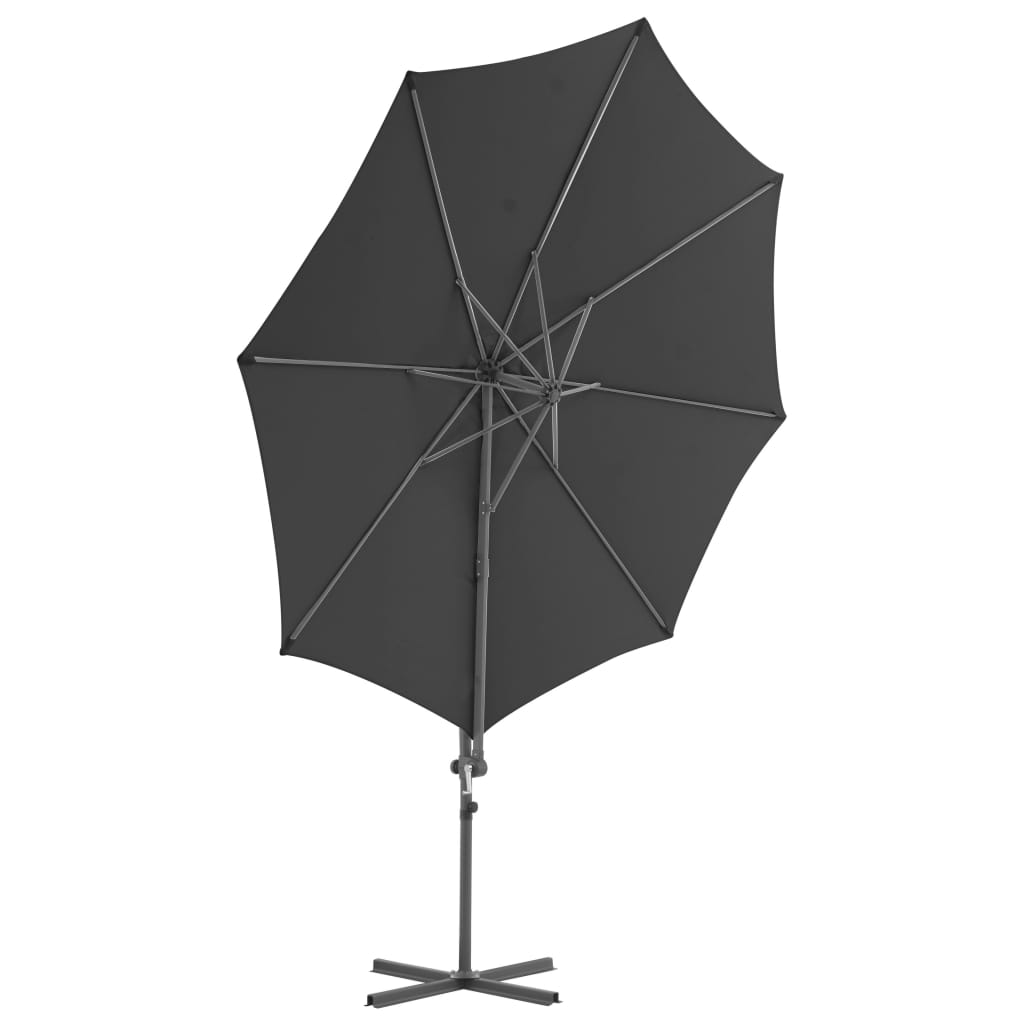 vidaXL Parasol avec support portable anthracite