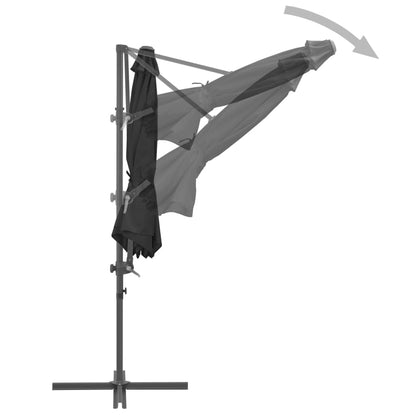 vidaXL Parasol avec support portable anthracite