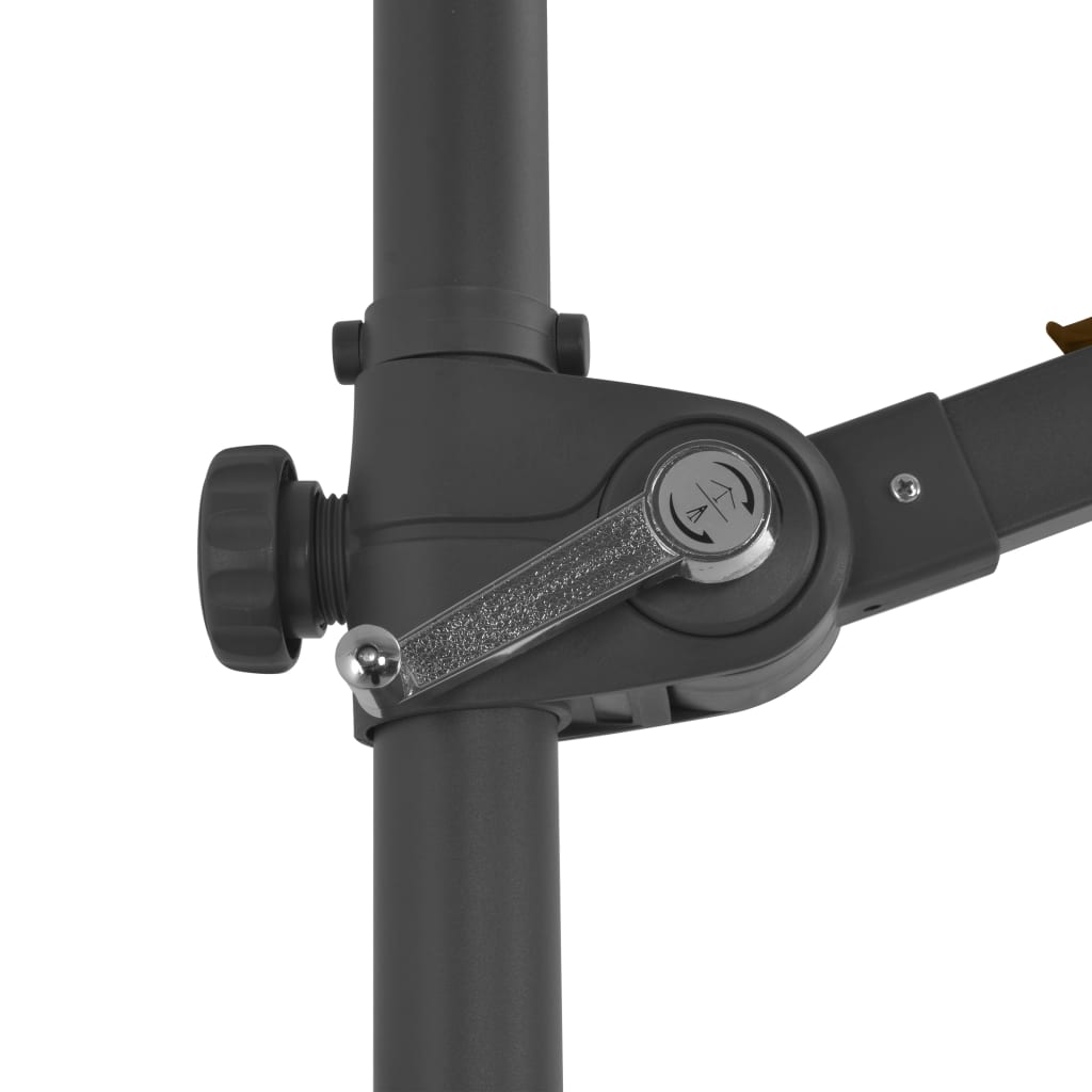 vidaXL Parasol avec support de parasol portable Taupe
