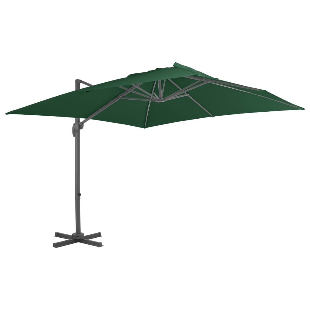 vidaXL Parasol avec support portable Vert
