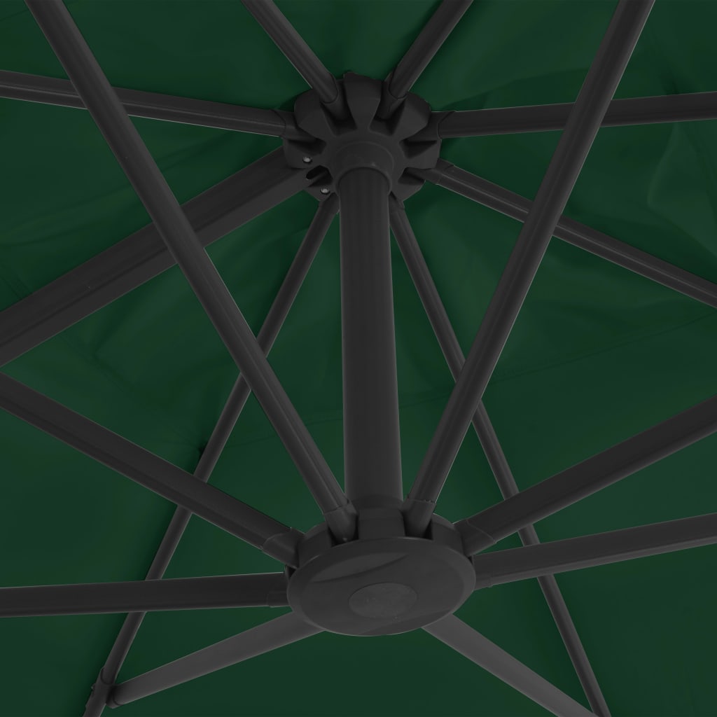 vidaXL Parasol avec support portable Vert