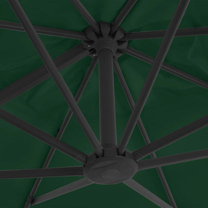 vidaXL Parasol avec support portable Vert