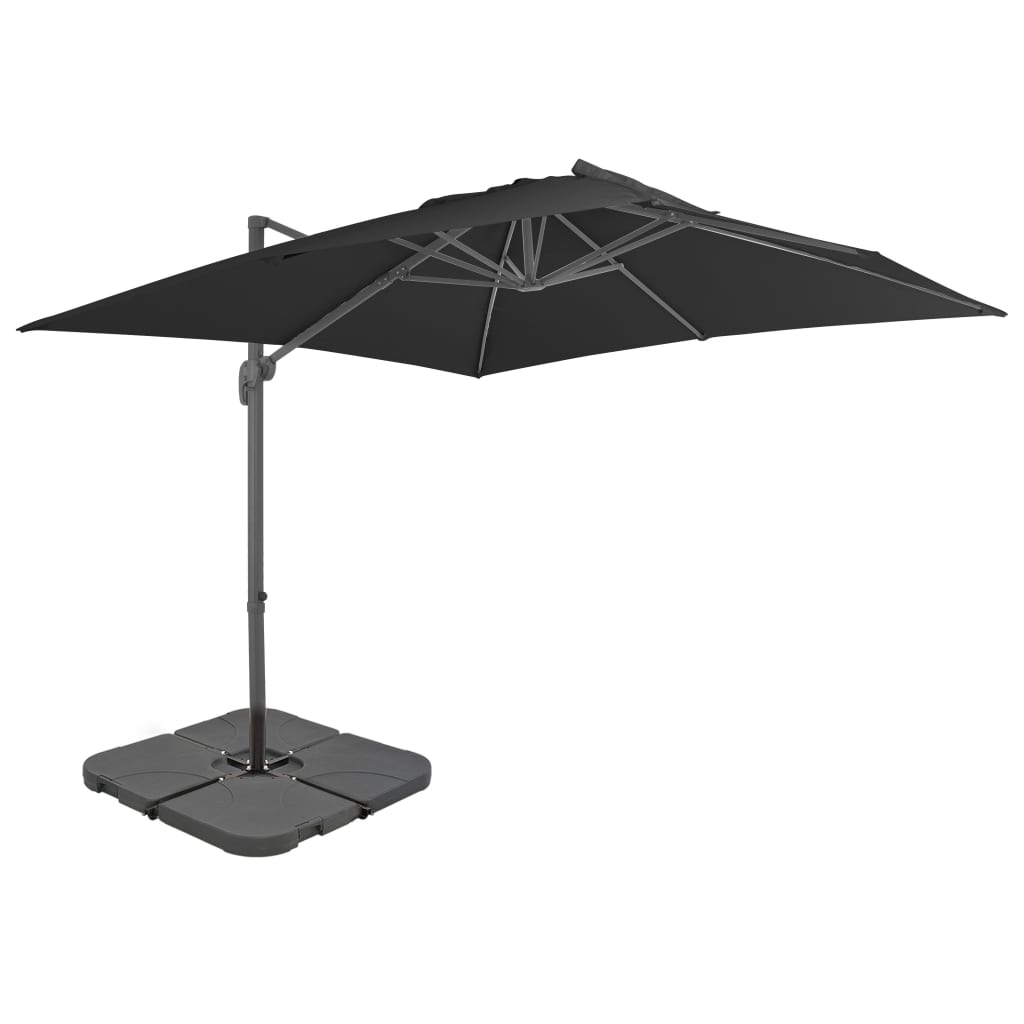 Parasol vidaXL avec support portable Anthracite