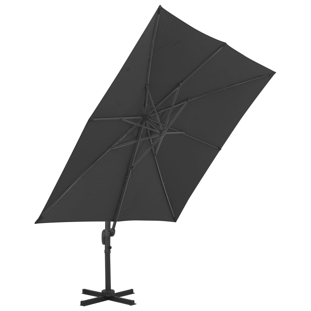 Parasol vidaXL avec support portable Anthracite