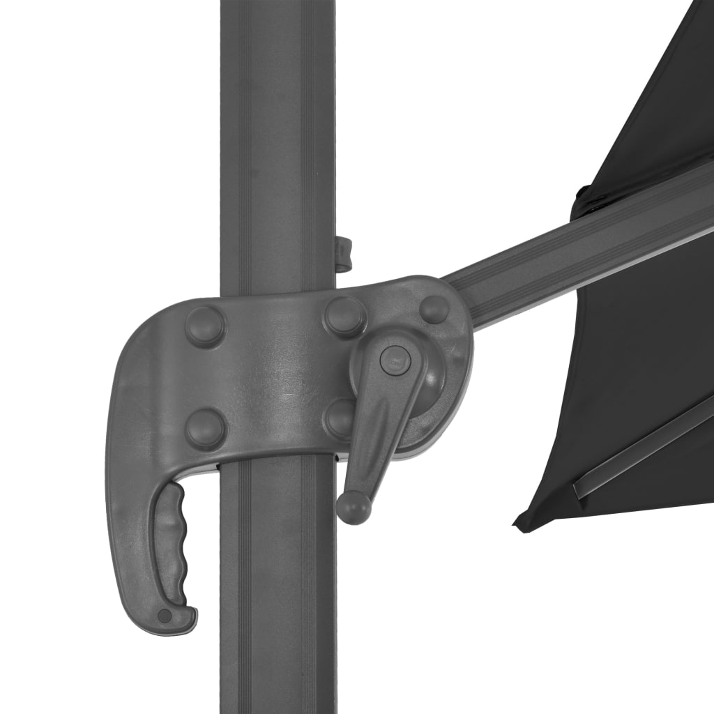 Parasol vidaXL avec support portable Anthracite