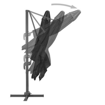 Parasol vidaXL avec support portable Anthracite