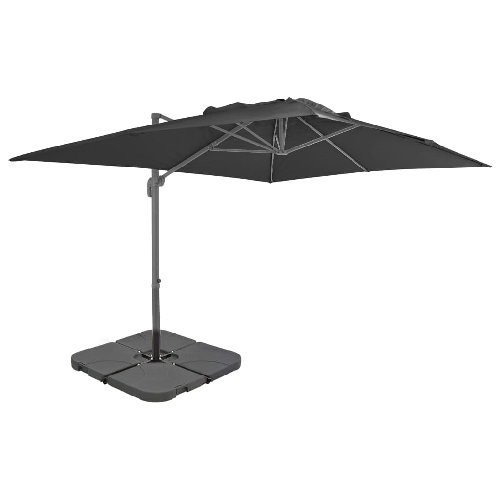 Parasol vidaXL avec support portable Anthracite