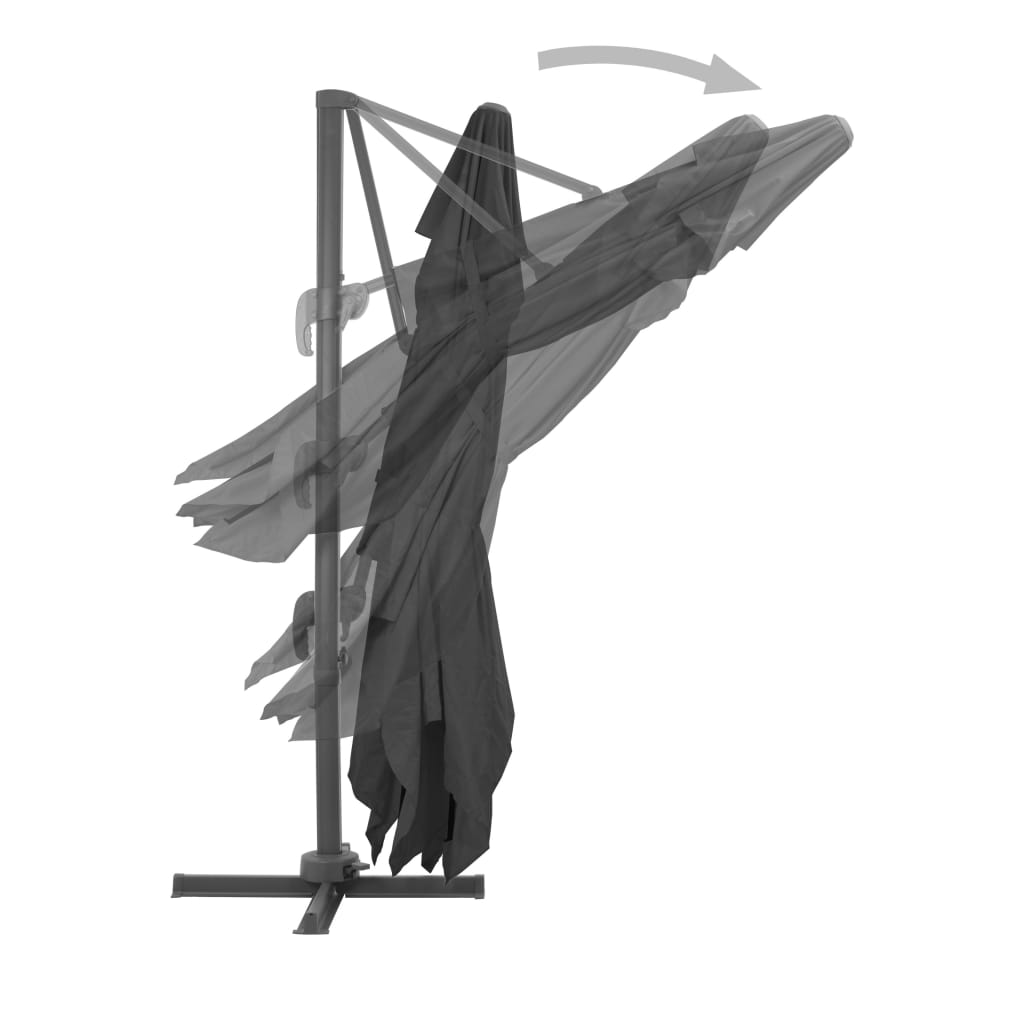 Parasol vidaXL avec support portable Anthracite