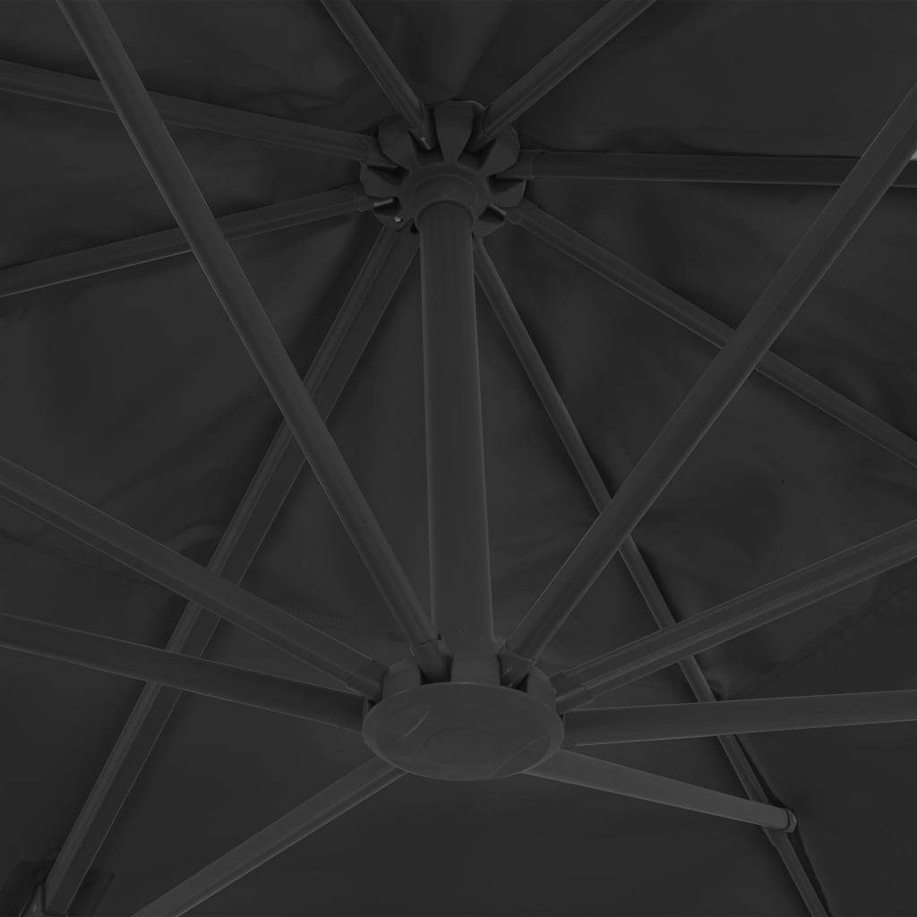 Parasol vidaXL avec support portable Anthracite