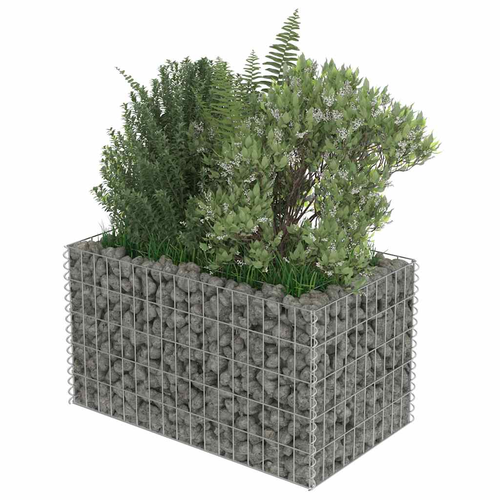 vidaXL Carré potager en gabion Acier galvanisé 90x50x50 cm