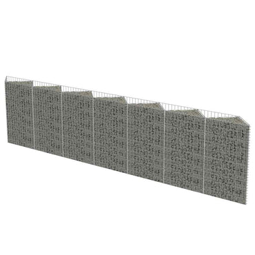 vidaXL Mur de gabions en acier galvanisé 450×30×100 cm