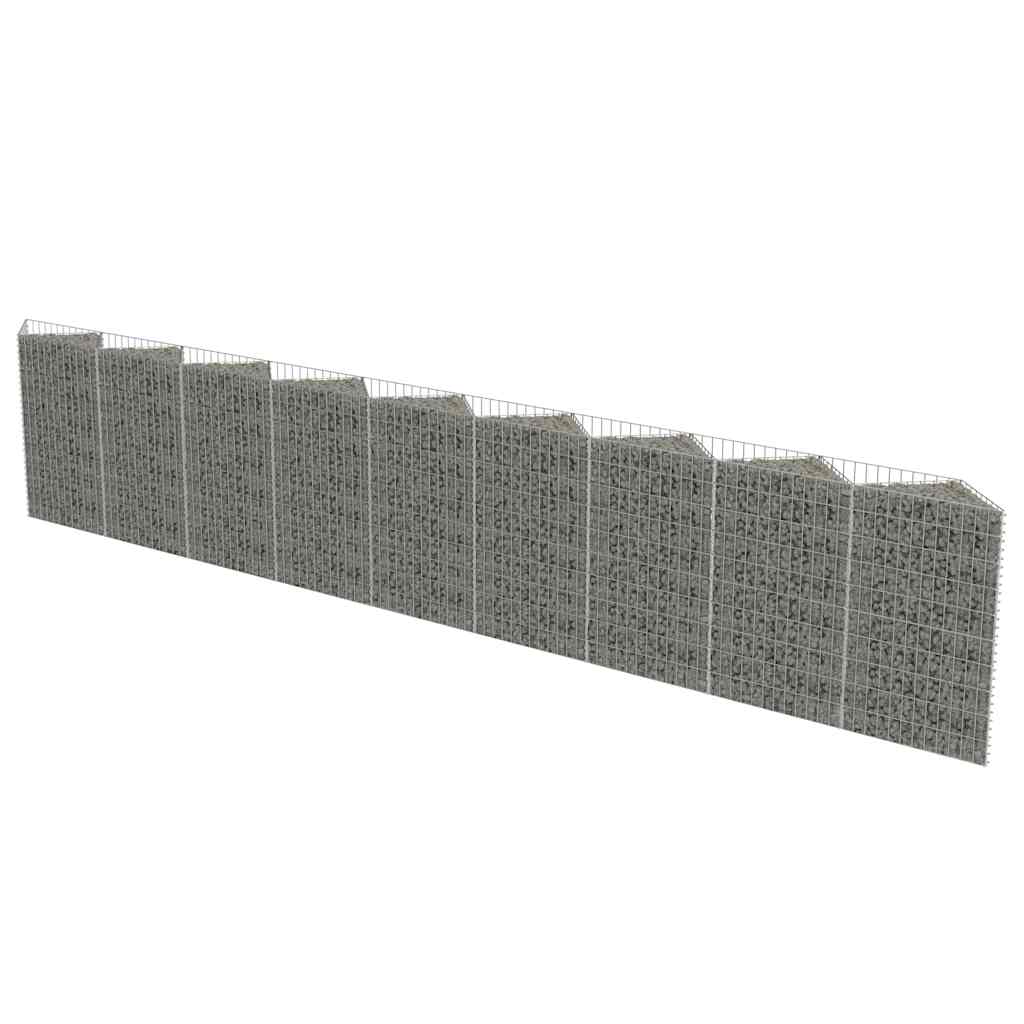 vidaXL Mur de gabions Acier galvanisé 630×30×100 cm