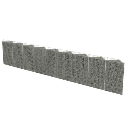 vidaXL Mur de gabions Acier galvanisé 630×30×100 cm