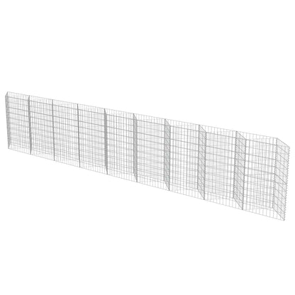 vidaXL Mur de gabions Acier galvanisé 630×30×100 cm