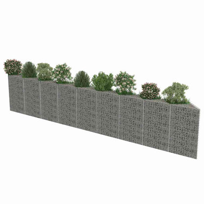 vidaXL Mur de gabions Acier galvanisé 630×30×100 cm
